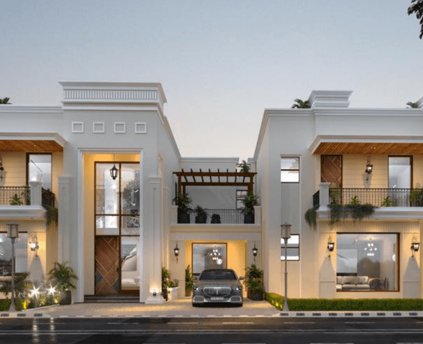 Modern residential villa exterior